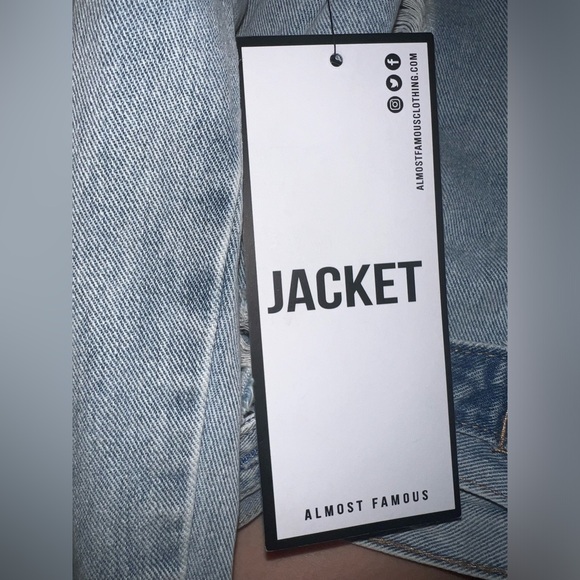 Harper Heritage Distressed Denim Jacket in Light Wash - Picture 2 of 6